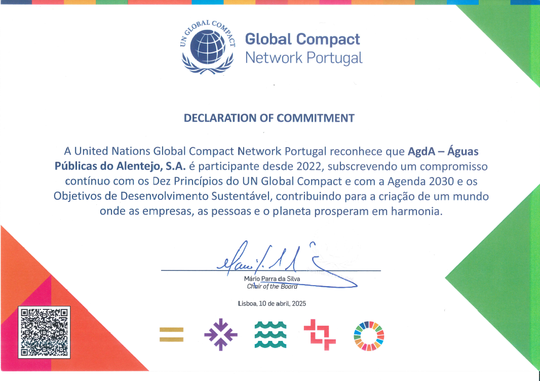 AgdA Reconhecimento UN GlobalCompact